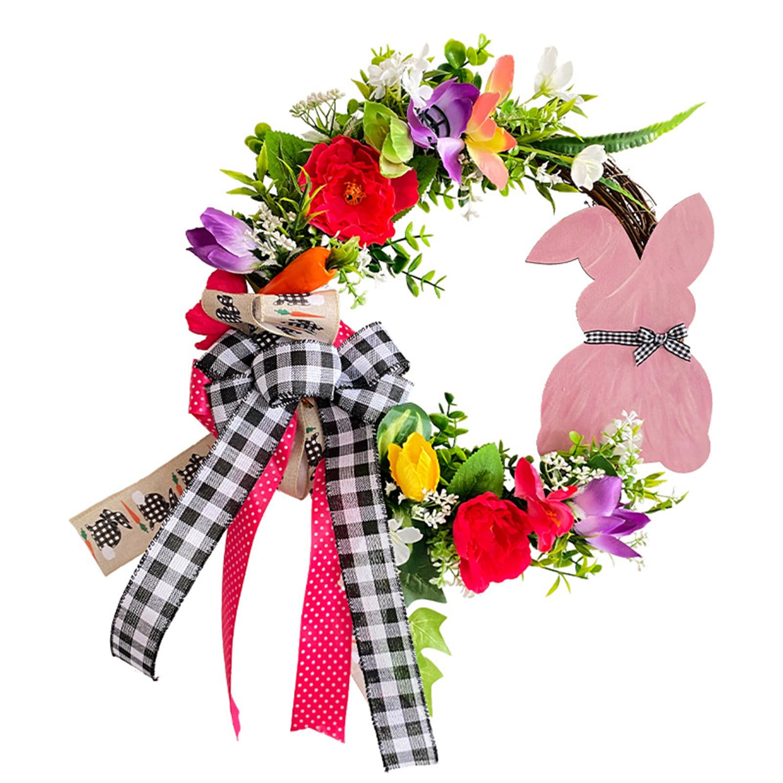Wreath Natural Rattan Flower Wreaths Ornament Kids Gifts Wall Garlands Decoration Spring Easter Decoration Flower Wreath