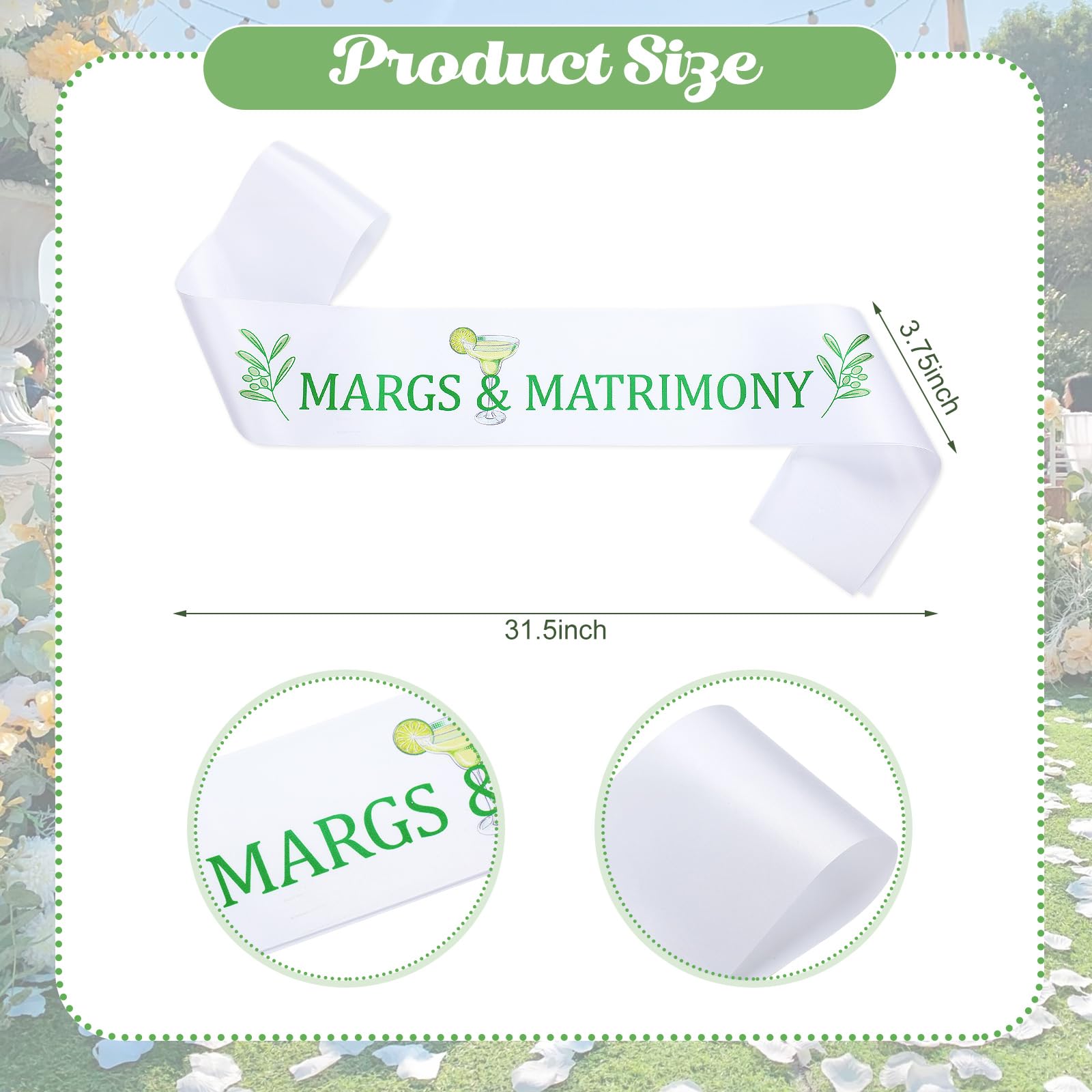 XunYee Margarita - Kit de decoración para despedida de soltera con velo de despedida de soltera para matrimonio, despedida de soltera, regalo de decoración, accesorios de decoración de margs, banda de