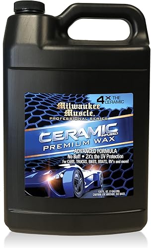Miniatura 2 de Galón de cera de cerámica para automóvil (128 onzas líquidas), 4 veces el revestimiento de cerámica, cera hidrofóbica avanzada para brillo y