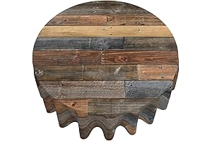 Giwawa Wood Grain Round Tablecloth: Rustic Charm for Your Kitchen or Dining Room
