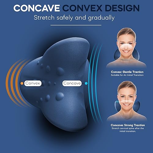 Miniatura 12 de Estirador de cuello de tracción cervical, relajante de cuello y hombros para aliviar el dolor, almohada ergonómica para el cuello, corrector