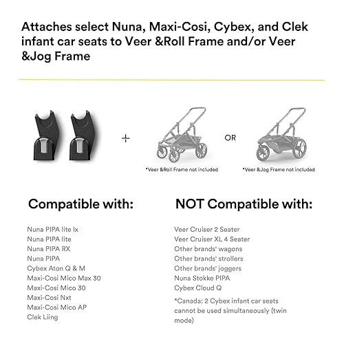 Miniatura 2 de Veer Switchback - Adaptador de asiento de automóvil infantil para marcos y rodillos y Jog (compatible con asientos de automóvil infantiles UPPAbaby)
