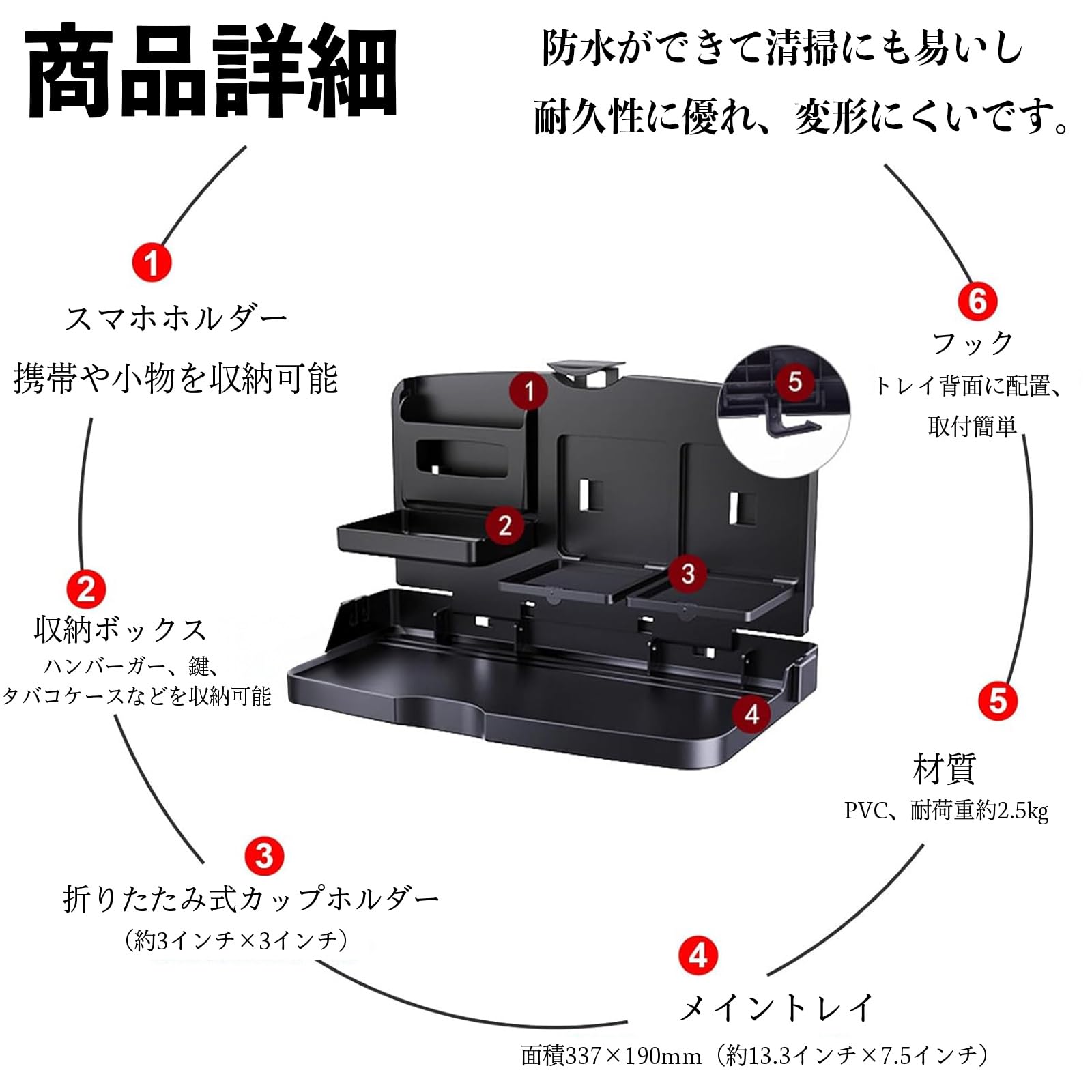 Amazon | WeCar N-BOX JF1 JF2 JF3 JF4 車用 テーブル トレイ