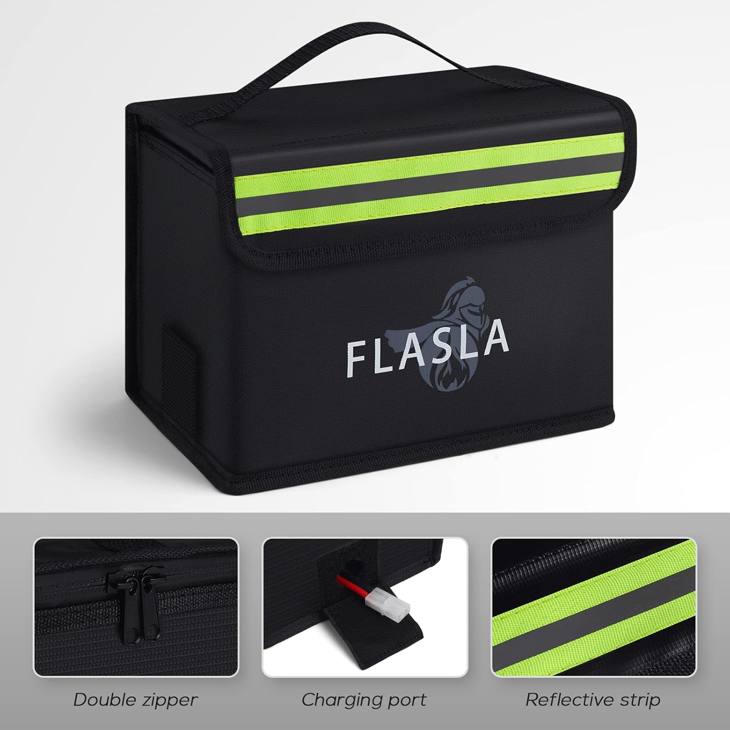 FLASLD Lipo Battery Safe Bag Fireproof Explosionproof Bag and Fireproof Lithium Battery Cover