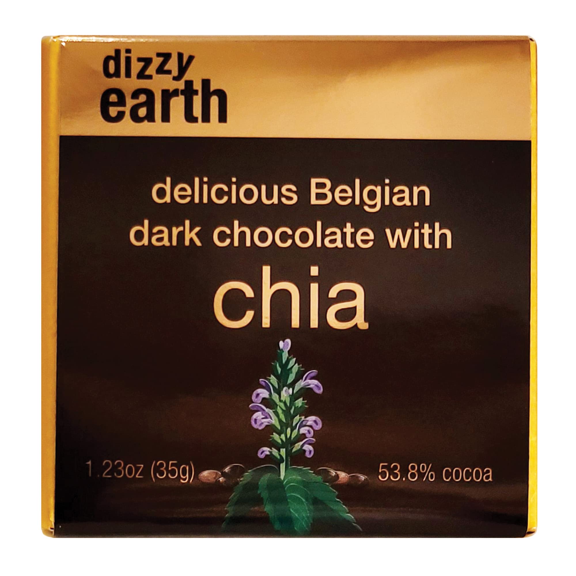 Dark Chocolate Bar with Chia Seeds - 35 Gm