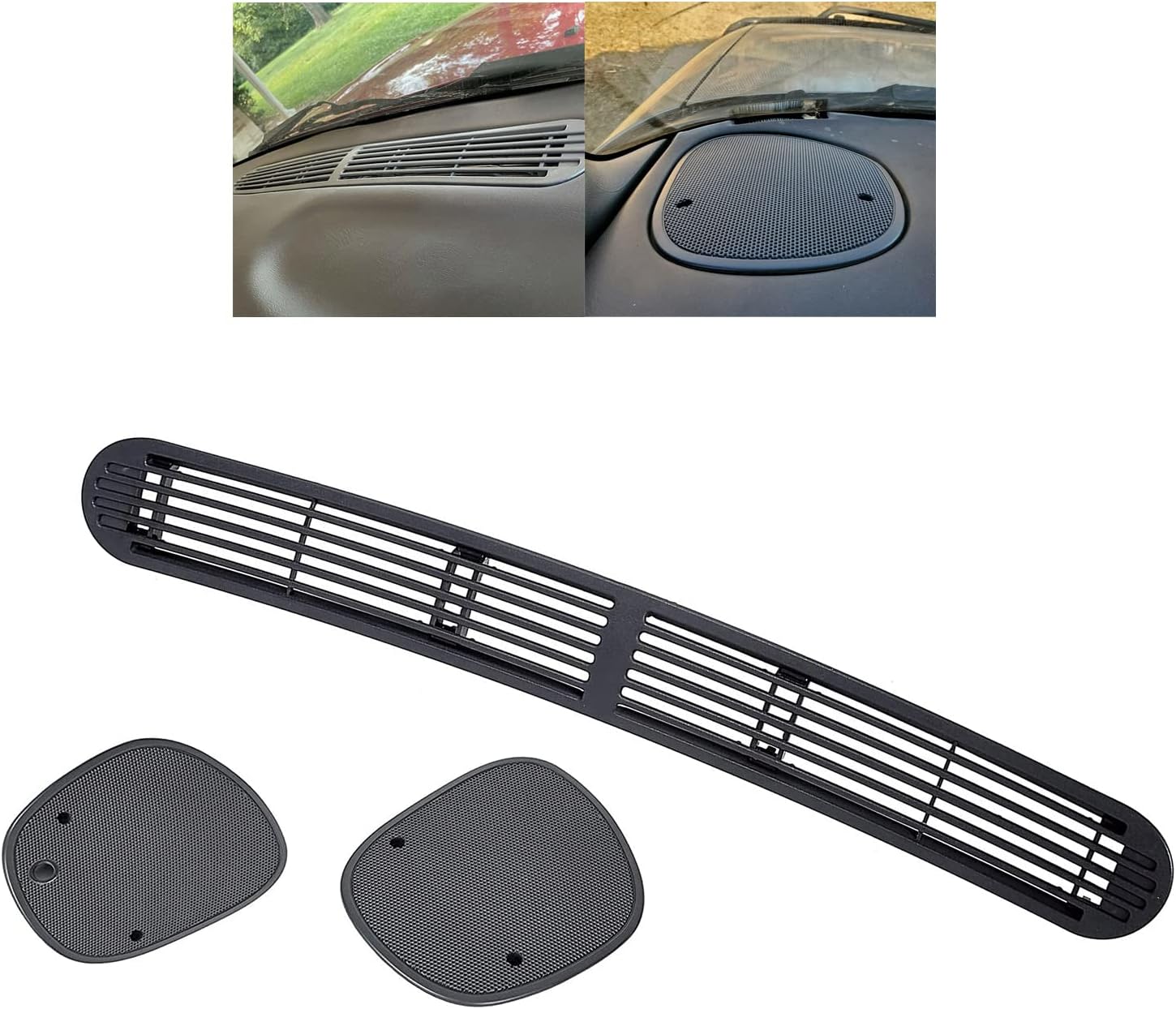 ECOTRIC Dash Defrost Vent Cover Left Right Speaker Grille Set for 1998-2005 Chevrolet S10 GMC Jimmy Sonoma/Oldsmobile Bravada/Blazer