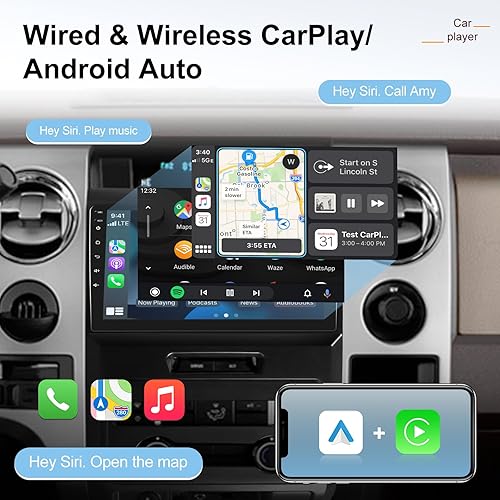 Miniatura 5 de 2G+64G Radio de coche para Ford F150 2009-2012, pantalla táctil Android de 9 pulgadas F-150 Raptor Stereo, CarplayAndroid