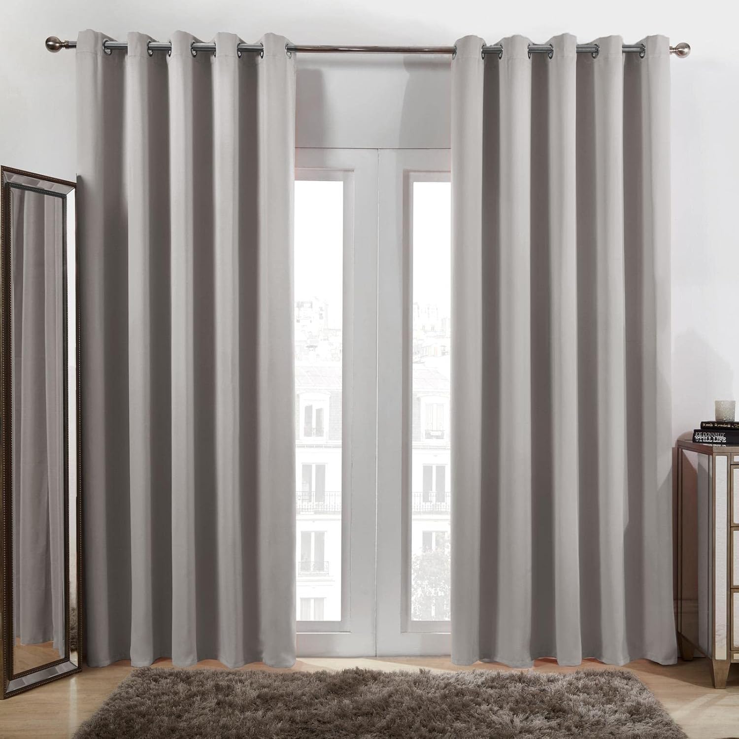 Dreamscene Blackout Curtains, Thermal Blackout Blinds Eyelet Blackout ...