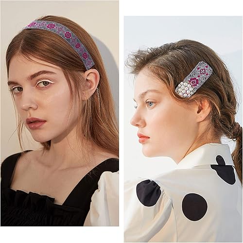 Miniatura 9 de PH PandaHall 7 yardas de cinta jacquard boho, cinta tejida bordada étnica de 1 14 pulgadas, ribete de tela geométrica vintage, cinta persa para