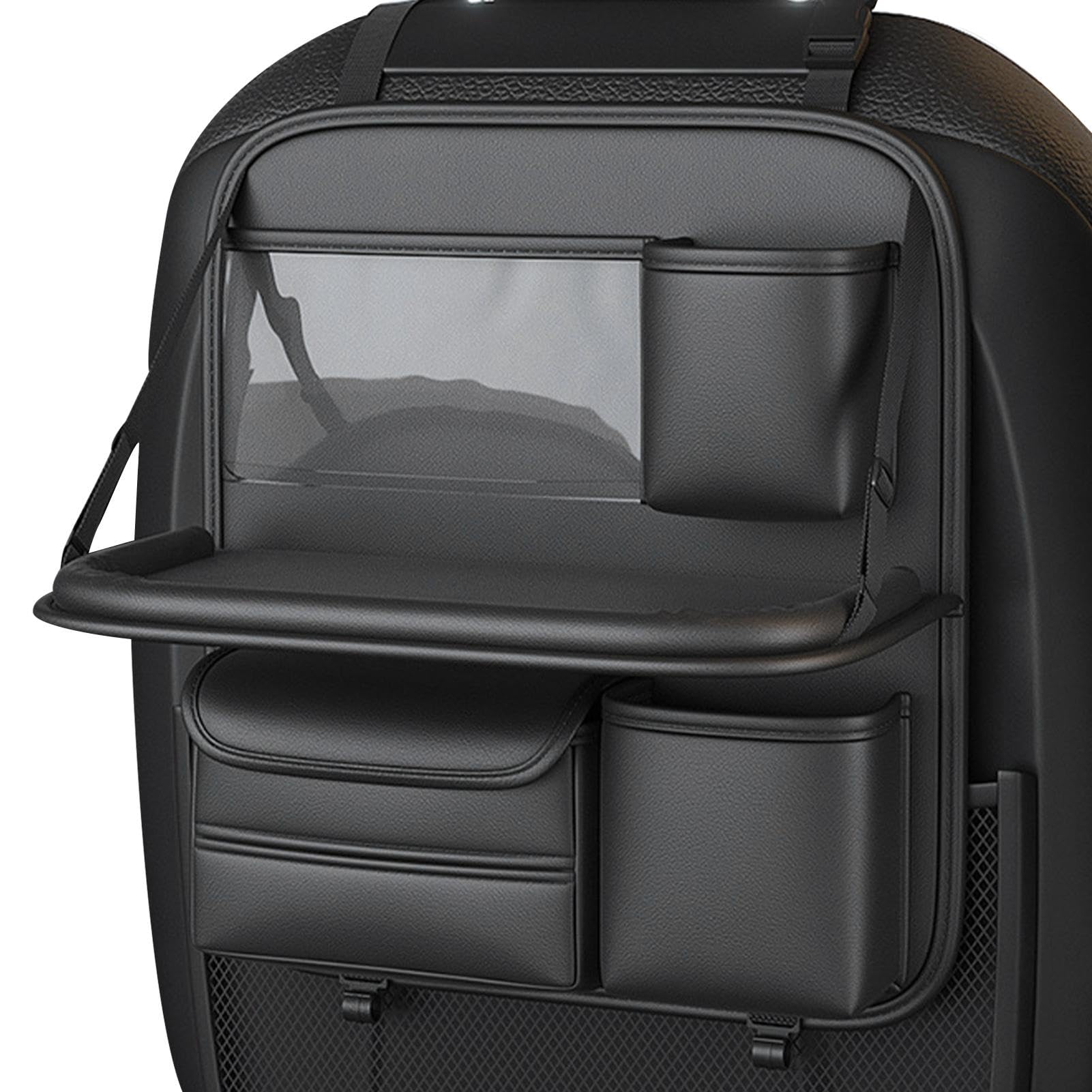 40 x 36 x 20 cm portaoggetti automobilistico con vassoio da | tavolo pieghevole, borsa portaoggetti posteriore per sedile auto per telefoni cellulari, organizer per sedile posteriore in p