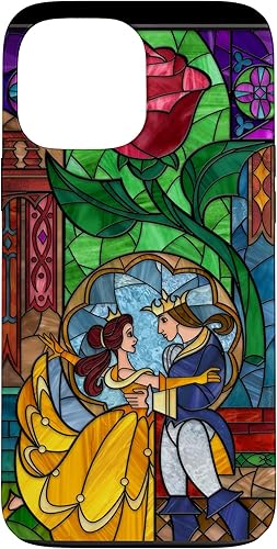 Funda para iPhone 13 Pro Max Disney Beauty and the Beast Bella y Prince