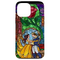 Disney La Bella e la Bestia - Vetro colorato Belle e Principe Custodia per iPhone 13 Pro Max