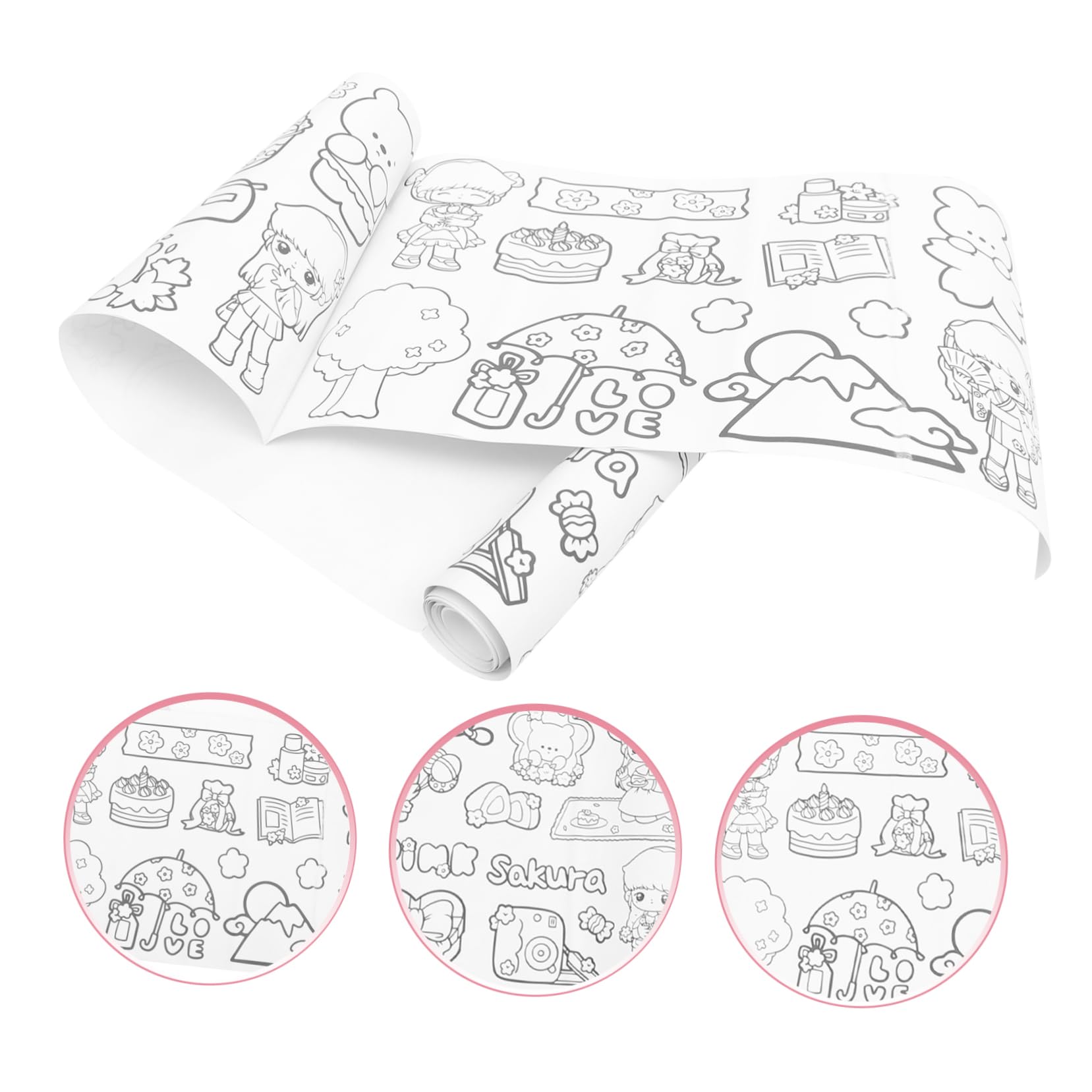 Toddmomy 4 Ensembles Rouleau De Graffitis Papier Fournitures Pour Enfants Peinture Dessin D'enfants Dessin Pour Les Enfants Rouleau De Graffiti Pour Enfants 2 Rouleaux*4