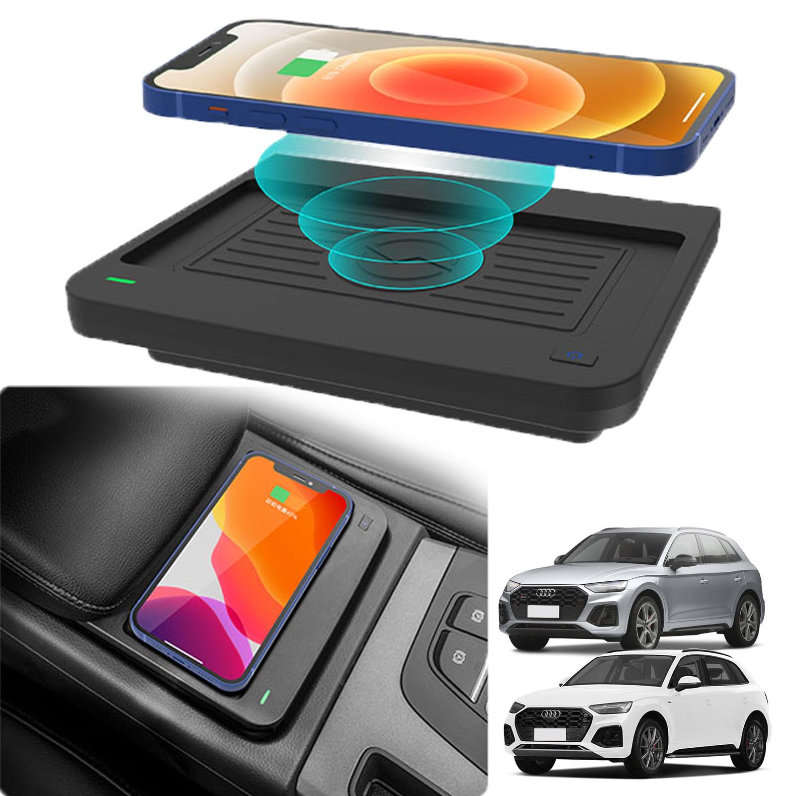 Amazon.co.jp: 車載ワイヤレス充電器 アウディQ5 Sq5 2018 2019 2020