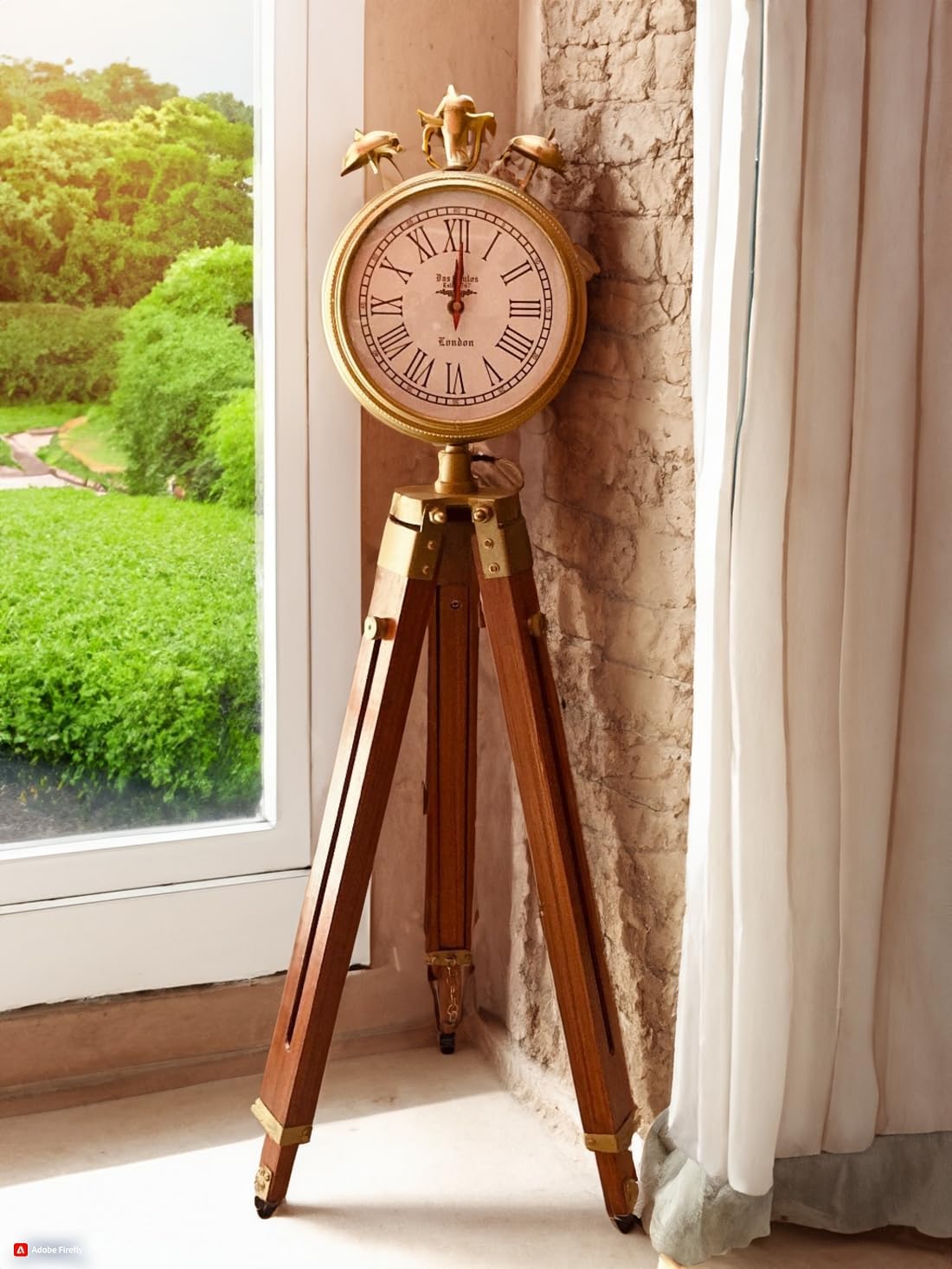 Moderne Standuhr, Vintage, Holzstativ, Standuhr, Eckständer, Schlafzimmer, Wohnzimmer, Bodenuhr, Zuhause, dekorative Uhr, Weihnachten