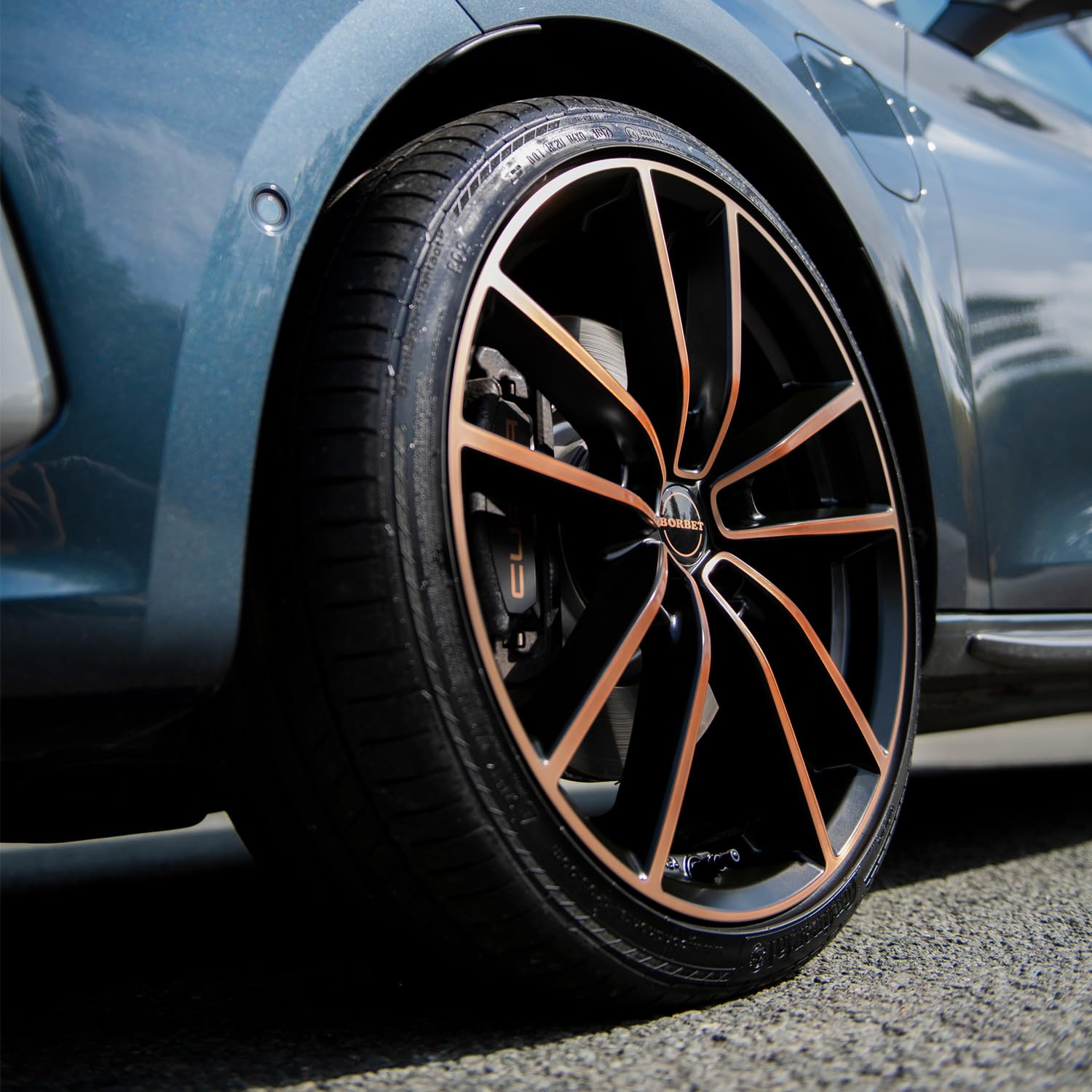 4x Llantas Borbet W 8x19 ET48 5x112 black copper polished matt compatible con Seat Alhambra Altea Born Cupra Leon ST Cupra Leon Leon