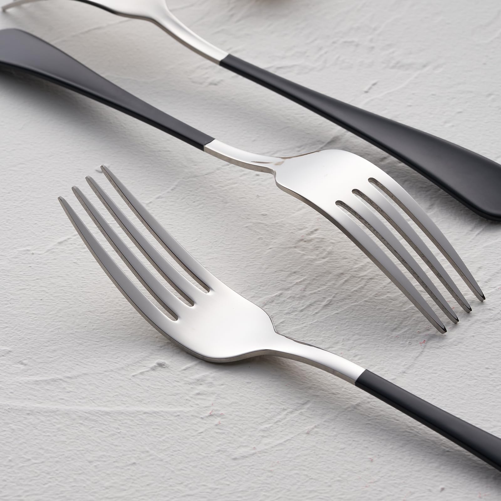 Black Stainless Steel Dinner Forks - Set of 12 -9 Black Stainless Steel Dinner Forks - Set of 12 -9