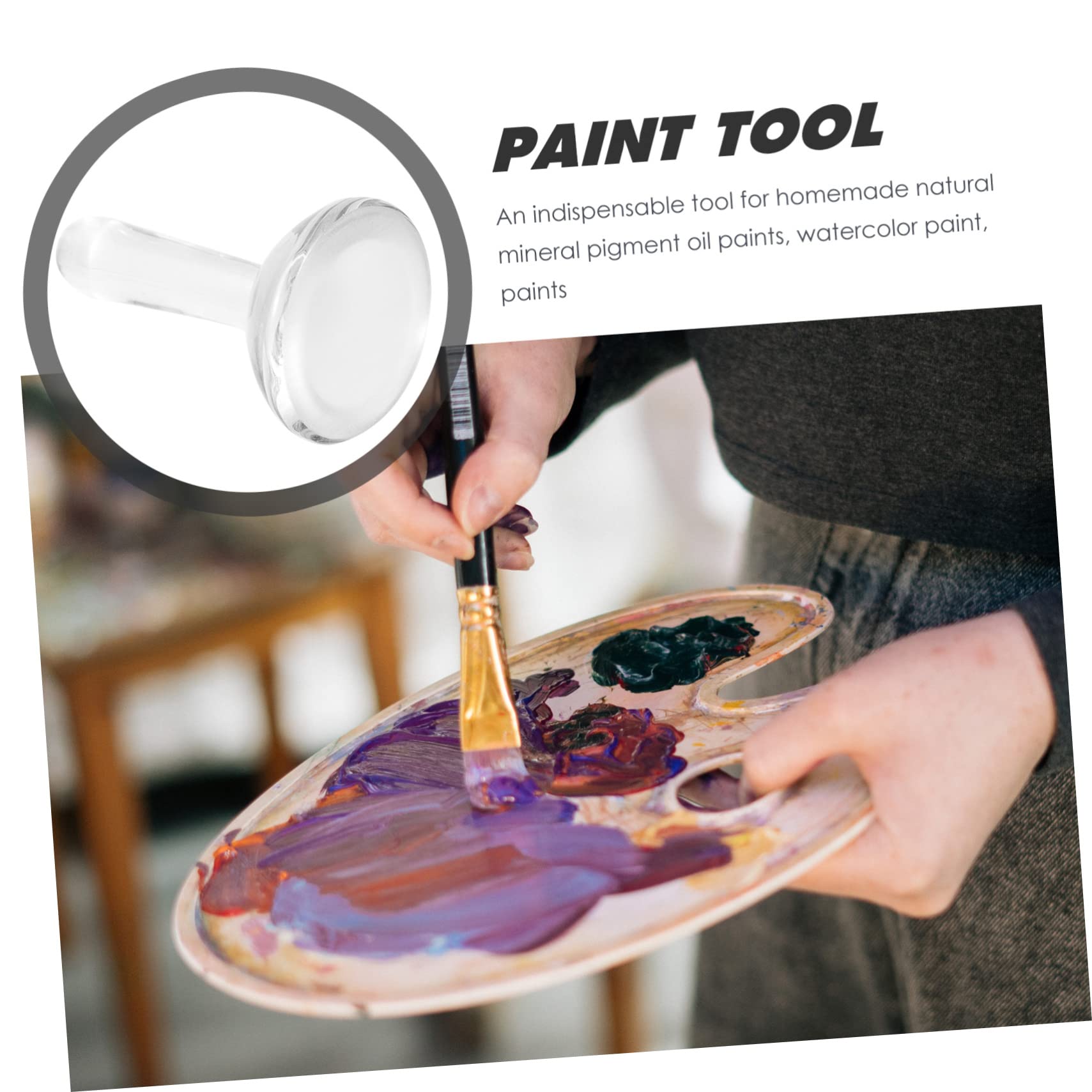 Operitacx 2pcs Manual Paint Portable Paint Multifunctional Pigment Grinding Pestle