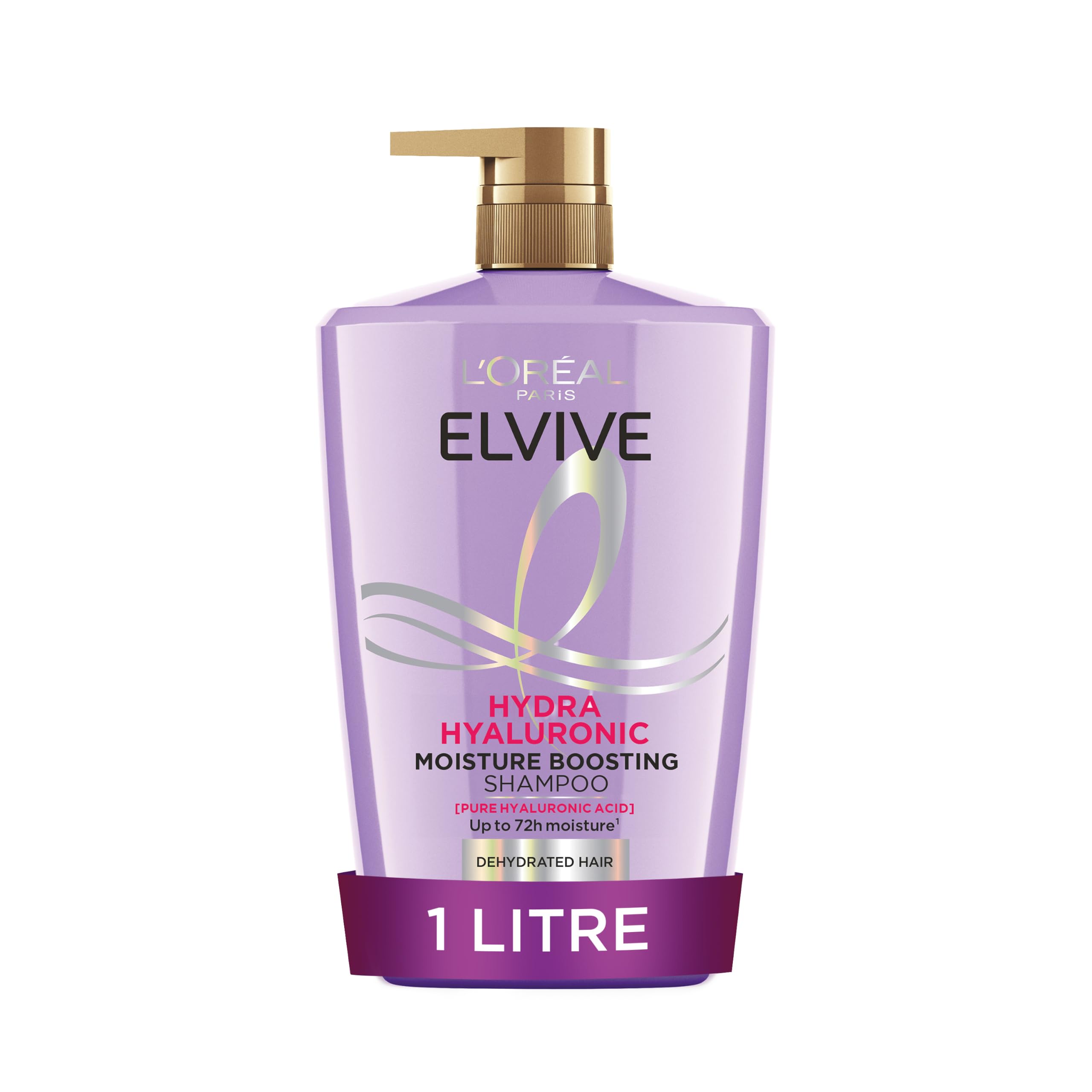 L’Oréal Paris Elvive Hydra Hyaluronic Shampoo for Dehydrated Hair, 1L