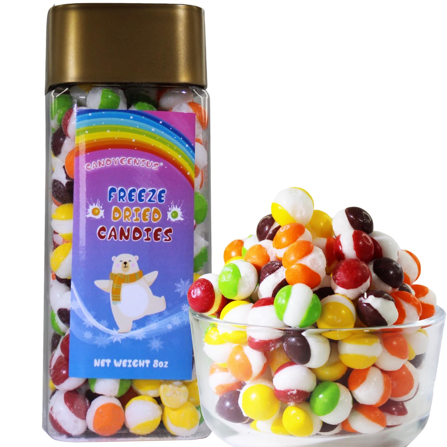Halloween Candy Innovative Crunch – Premium Freeze Dried Candy in 8oz Safe Canister, Frozen Dehydrated Popular Candies, Perfect Snack for Trick-or-Treat, Party Favors & Halloween Treats