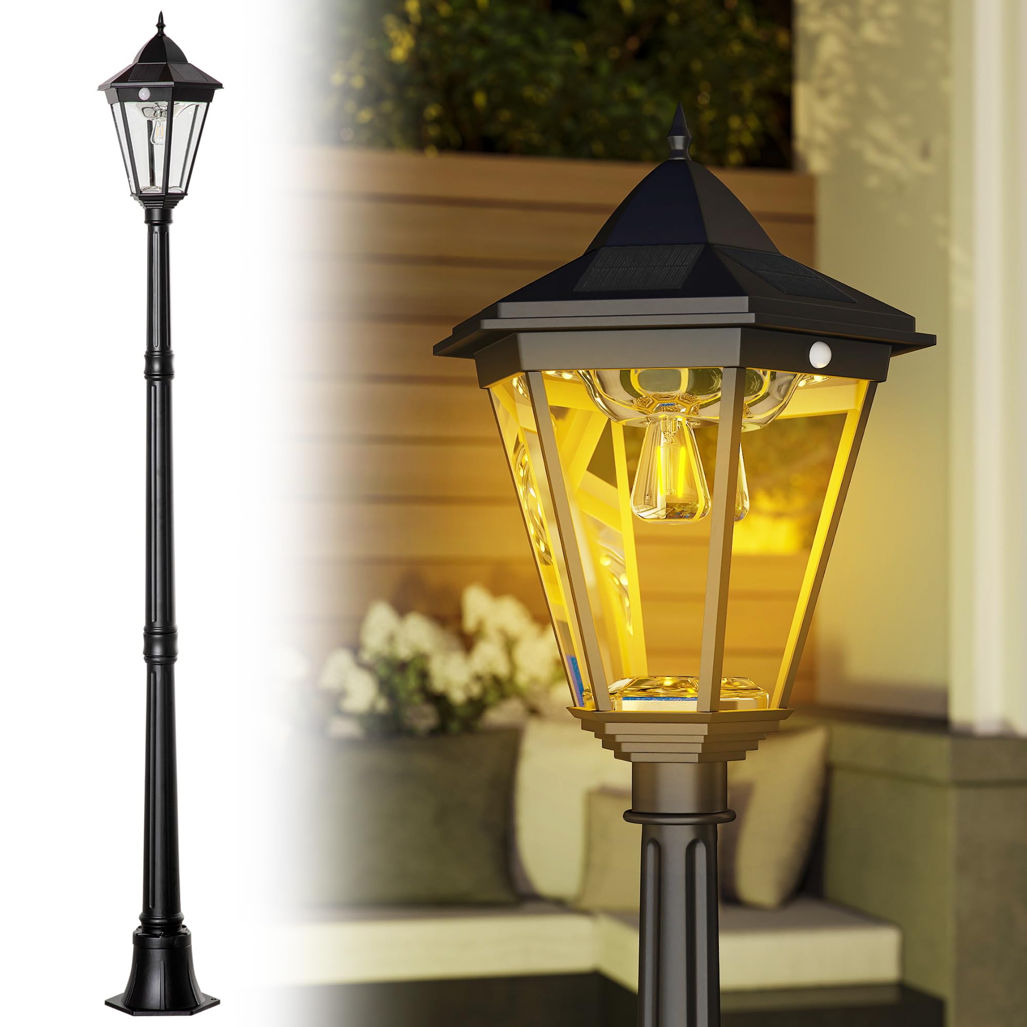 Outsunny 77 Solar Lamp Post Light