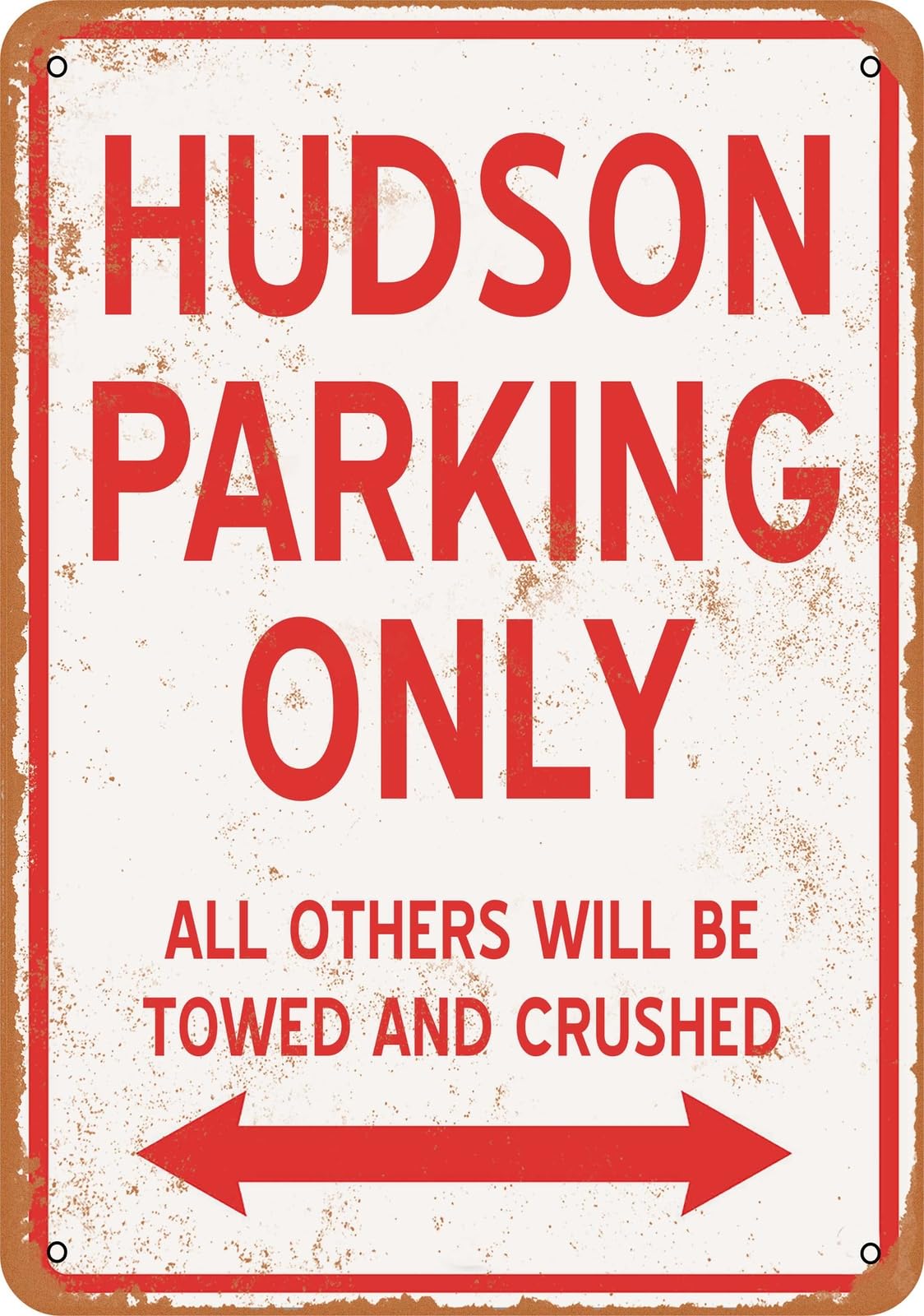 Metal Sign - HUDSON PARKING ONLY - Vintage Look home decor
