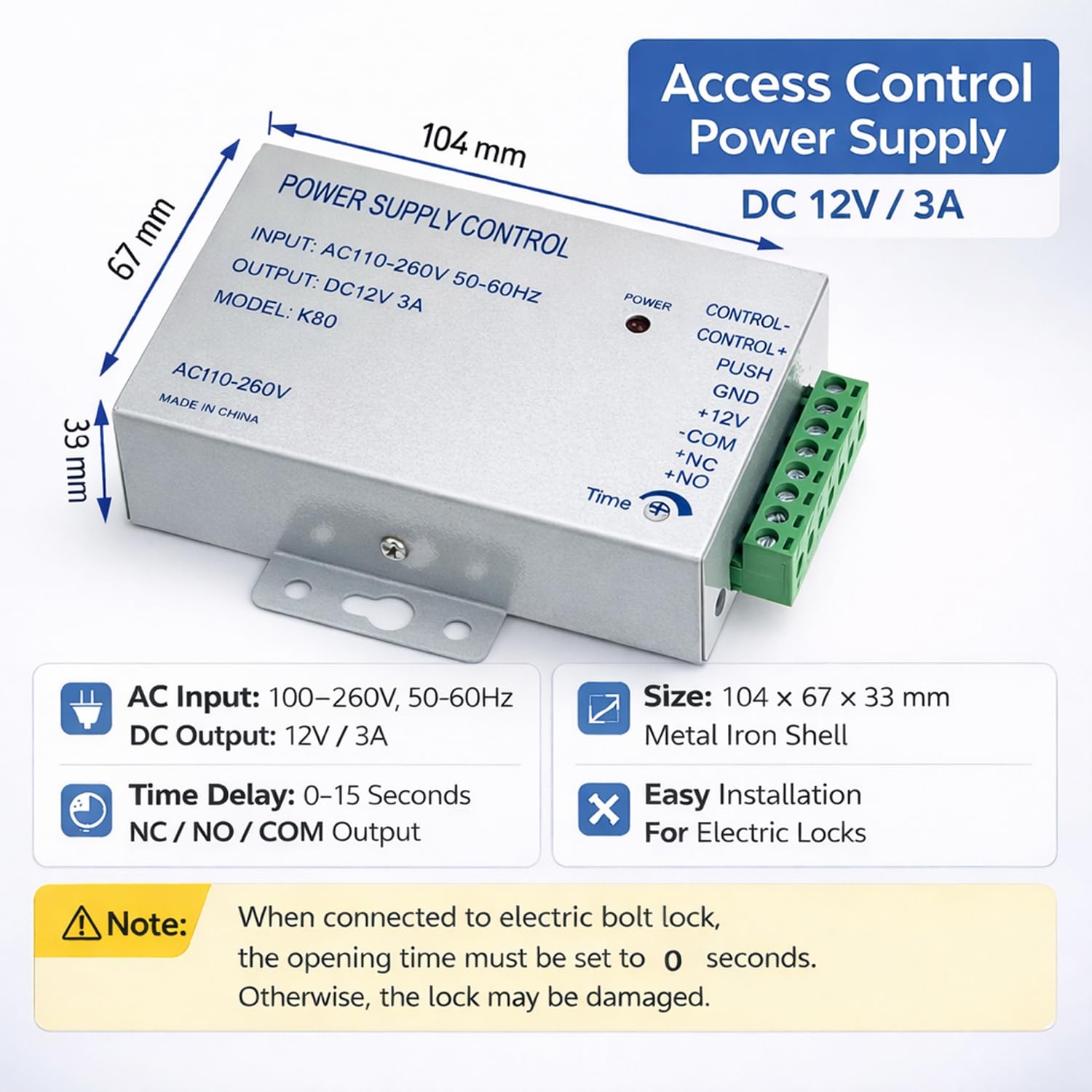 TUYA WLAN Zutrittskontrollsystem Set mit Codeschloss & RFID – IP68 Metall-Tastatur, 125kHz, App-Steuerung, DC12V/3A Netzteil, 280KG Magnetschloss NC, Exit-Taste, 10 RFID Tag für Haus, Büro, Garage