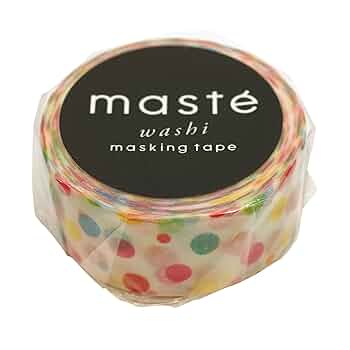 マスキングテープ　ドット　マーブル　ドロップ　カラセレ付 Amazon | マスキングテープ・マルチ/マステ【カラフルドット