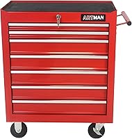 Vista 5 de Cofre de herramientas con ruedas de 4 cajones con ruedas, carrito de herramientas multifuncional, gabinete de almacenamiento de herramientas