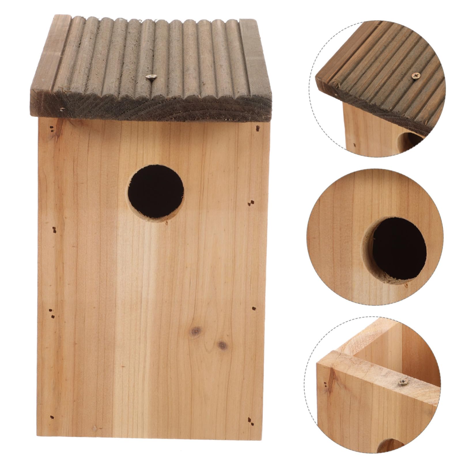 TOYANDONA Hängendes Vogelhaus Aus Holz Vogelnest Nistkasten Für Draußen Schlafnest Für Vögel Terrassen Vogelhäuschen Hinterhof Vogelbedarf