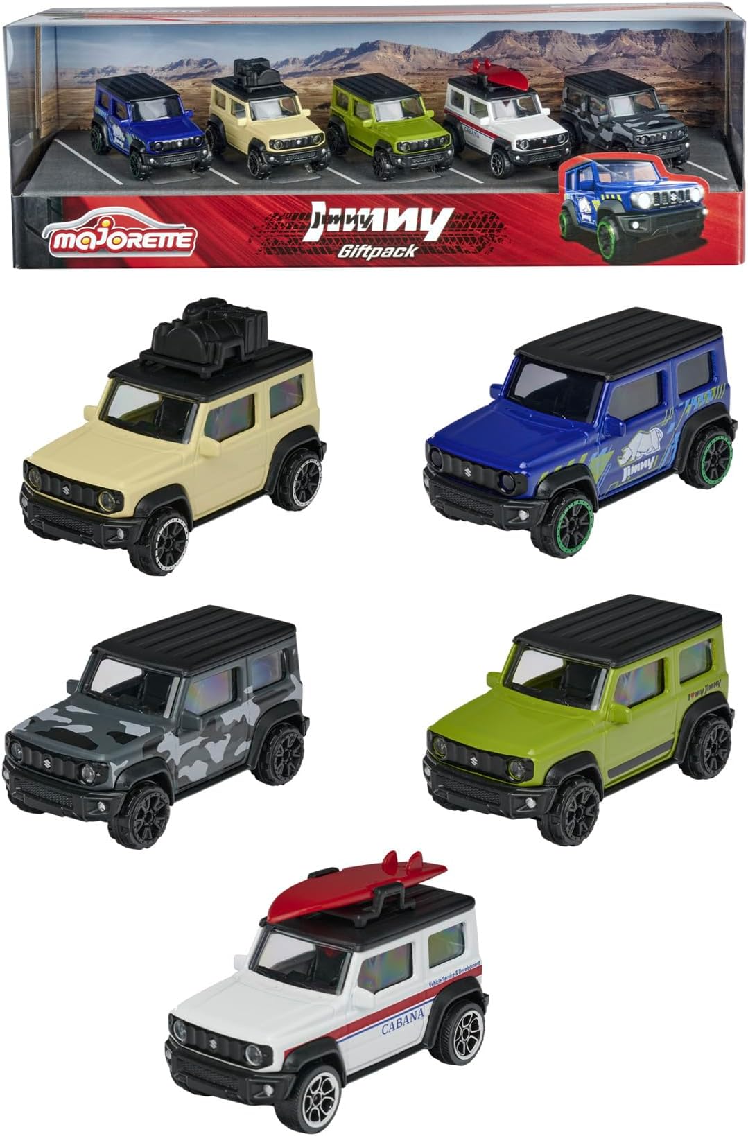 MAJORETTE - SUZUKI JIMNY 5 PIECES GIFTPACK