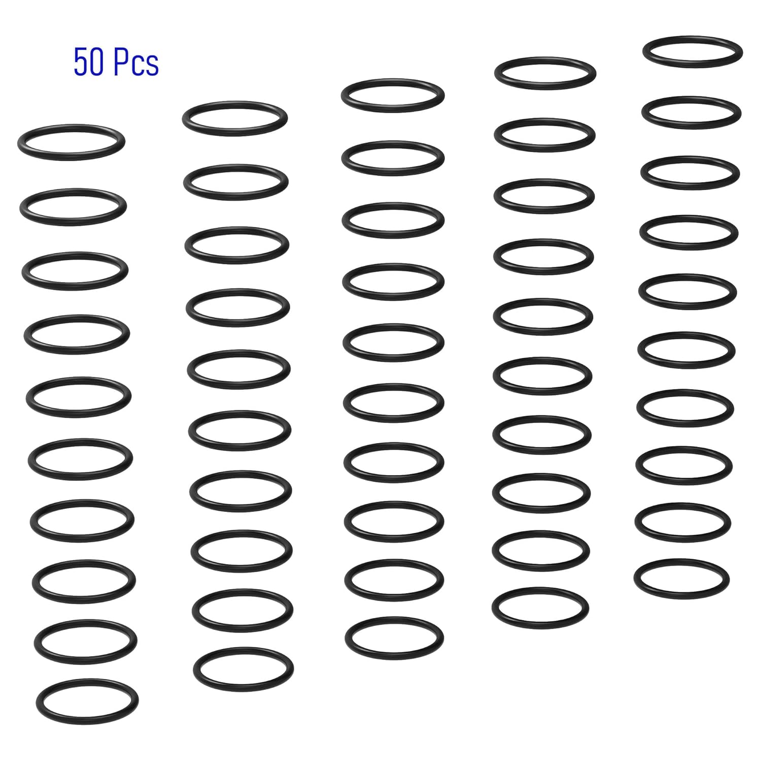50 PCS Nitrile Rubber O Ring 20mm OD 16mm ID 2mm Width, Metric Buna-N NBR Sealing Gasket Plumbing, Gas, Automotive and Faucet Repair, Resist Oil and Heat O-Rings, Black - Image 4