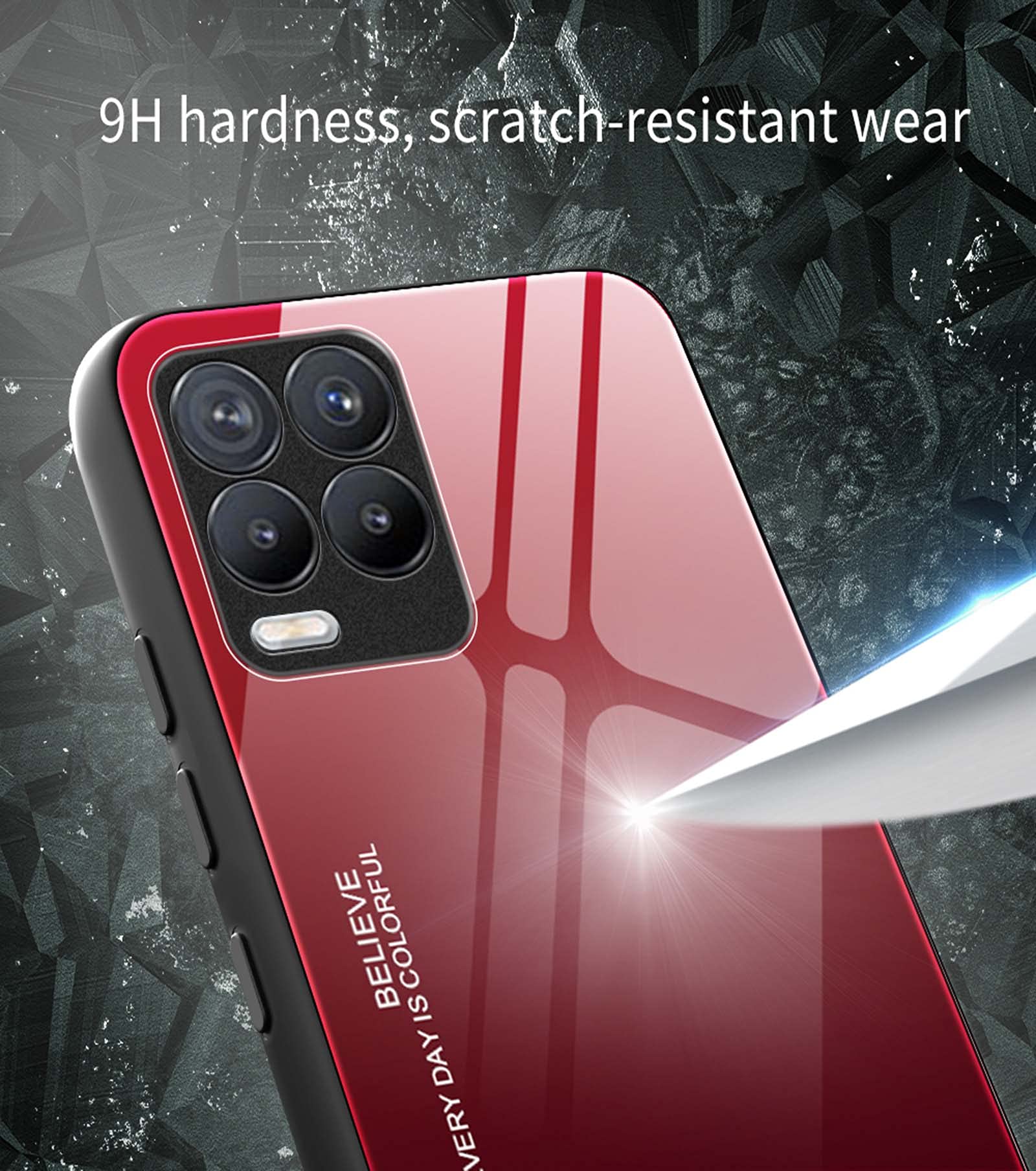 Cover Per Realme 8 PRO Con 2 Pellicole Protettive – Custodia In Silicone Morbido Trasparente Con Airbag Antiurto E Bordi Rialzati