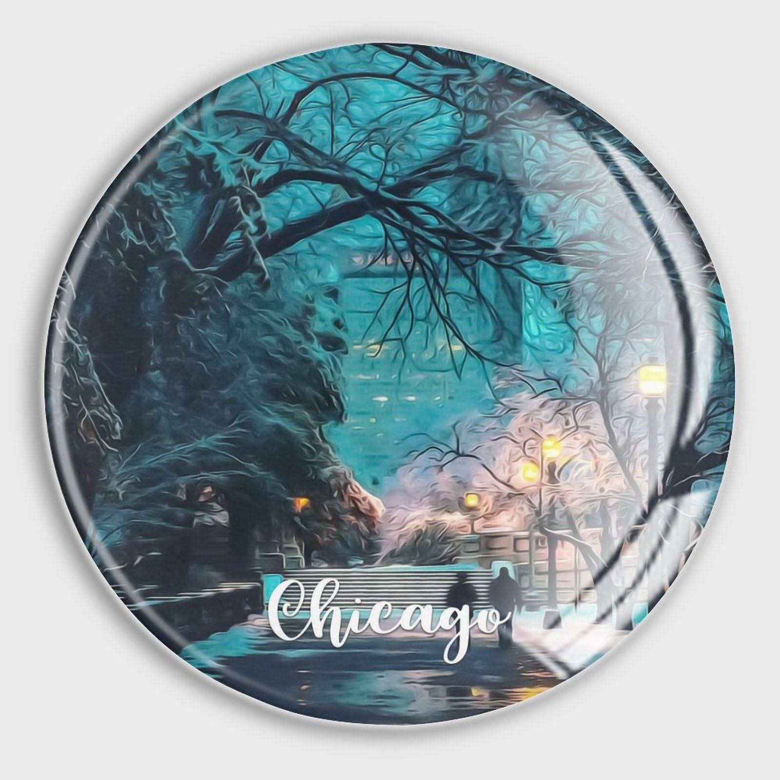Imanes de Chicago para nevera y pizarra blanca en pack de 4 unidades decorativas