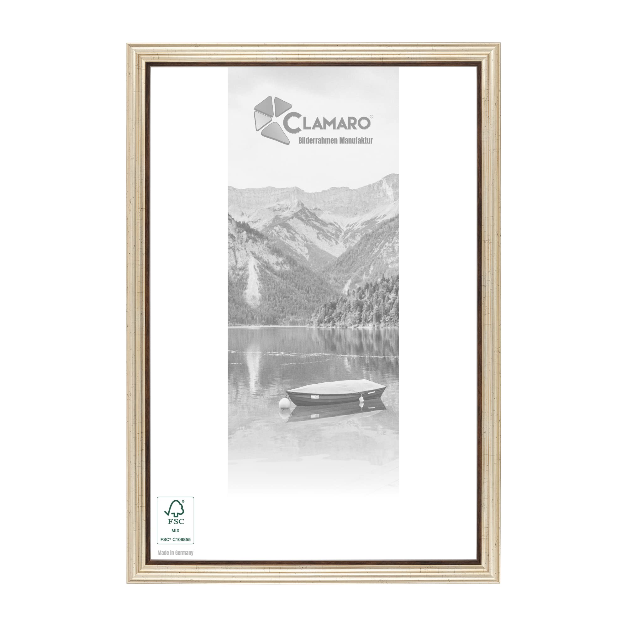 Clamaro Marco de Fotos Ulrich 100 x 120 cm, Marrón Dorado, Barroco