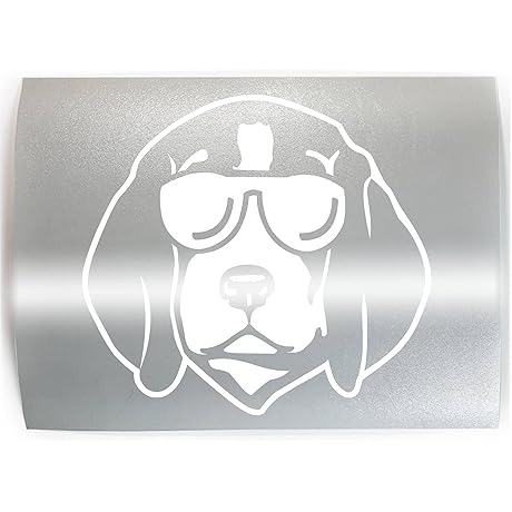 BEAGLE WITH SUNGLASSES Canine Vinyl Decal Sticker A