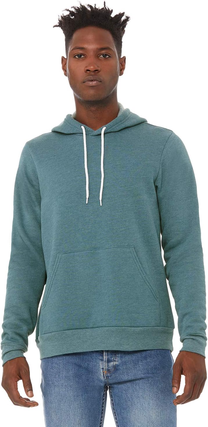Bella + Canvas Unisex Poly-Cotton Fleece Pullover Hoodie (3719) DEEP HEATHER