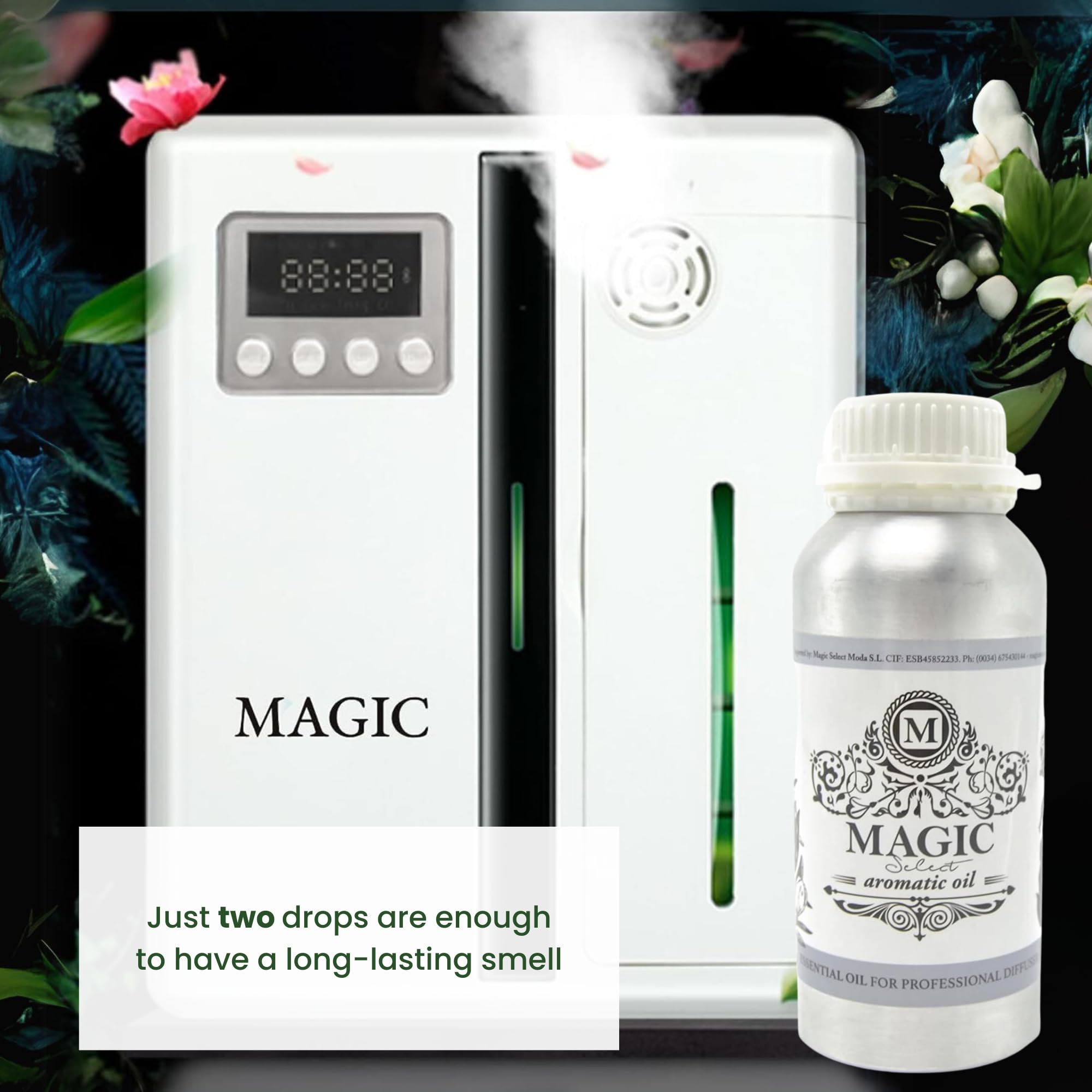 Aceite Esencial Puro de Sangrila 500 ml para Difusor Eléctrico de Fragancias. Ambientador Profesional de Marketing Olfativo. Aromaterapia para Hogar, Tienda.