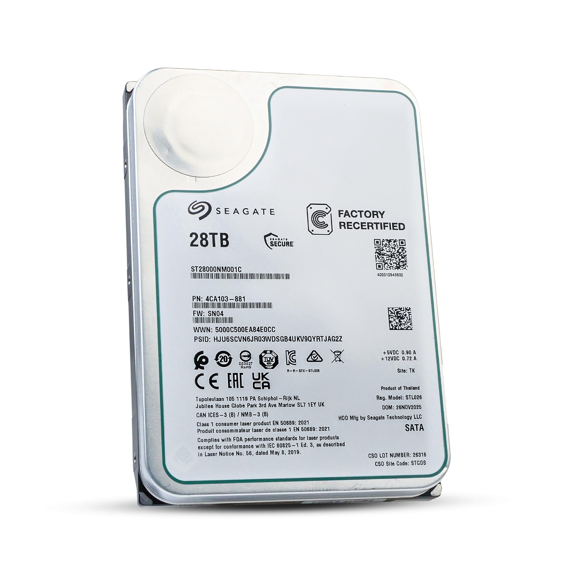 Amazon.com: Seagate Exos ST28000NM001C 28TB 7200 RPM SATA 6Gb/s