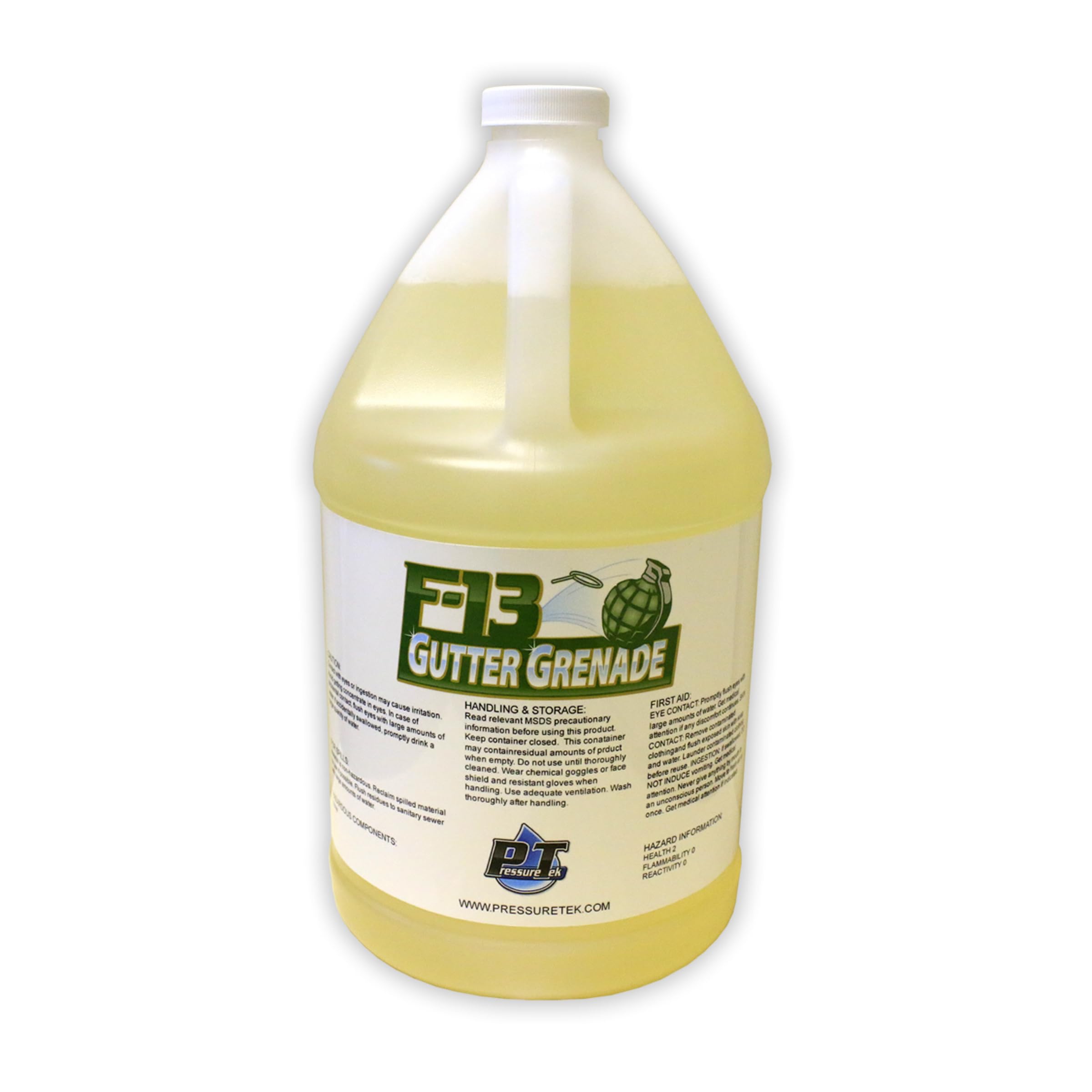 F-13 Gutter Grenade: Black Streak Remover, Oxidation, Tiger Stripes, Soffit, Fascia, Aluminum Gutter Cleaner, 1 Gallon (1)