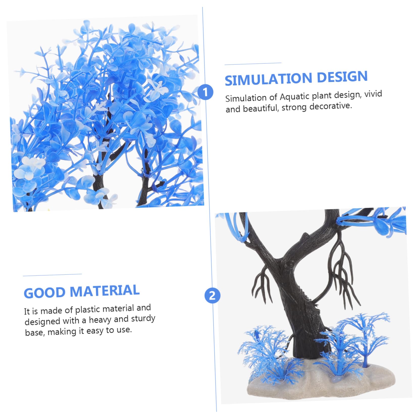 Alipis 5 Set Decorazione Simulata Di Acquatica Fake Plants Aquarium Aqua Pianta Piante Artificiali Uv Accessori Per Acquari Per Acquario Piante Per Acquari in Plastica 7 Pezzi*5