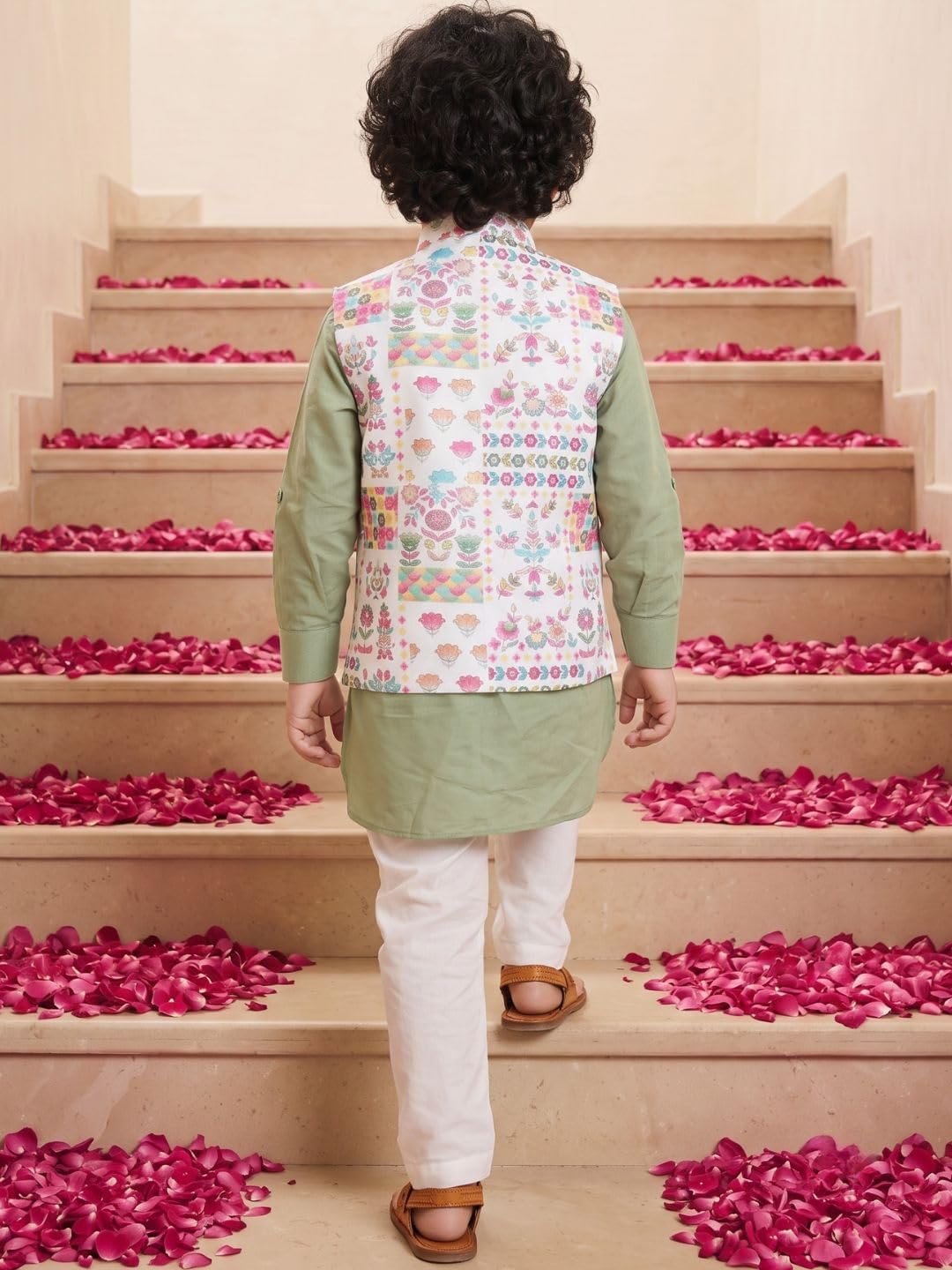 AJ DEZINES Kids Indian Ethnic Wear Kurta Set For Boys|Boys Indian Outfit|Traditional Festive Wear|Kids Nehru Jacket Set