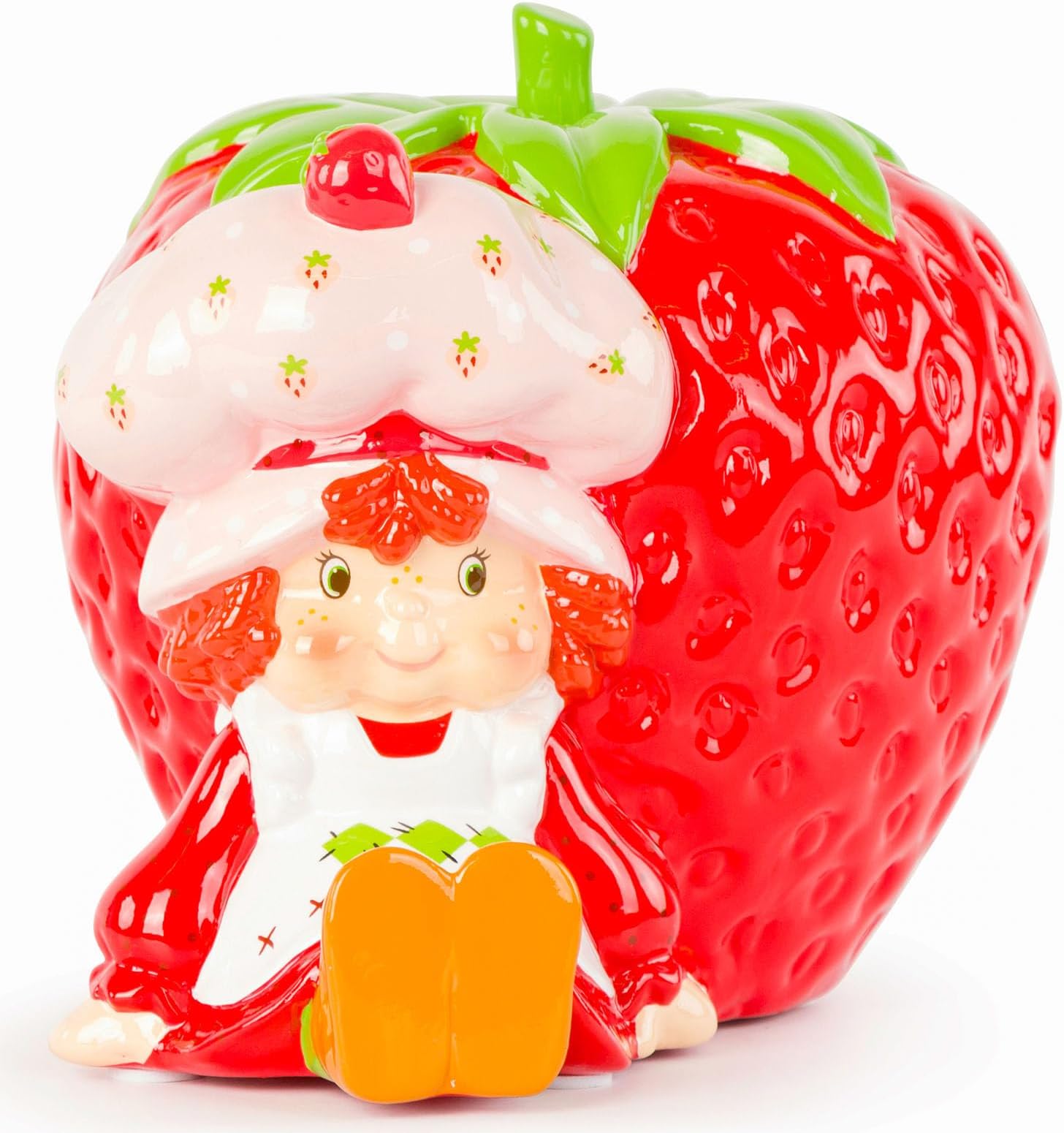Jay Franco Strawberry Shortcake Ceramic Piggy Bank - Kids Room Decor & Coin Bank - Children's Learning Resource