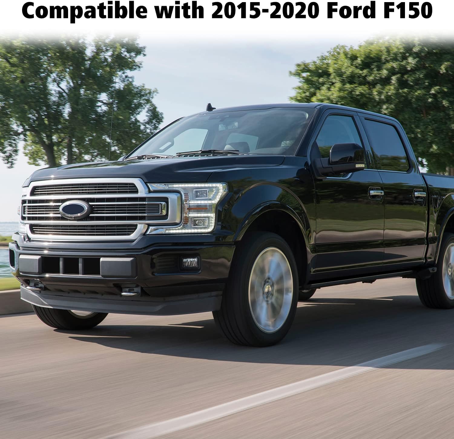 Voodonala Inner Door Handle Covers Trim for Ford F150 2015-2020 (Chrome)