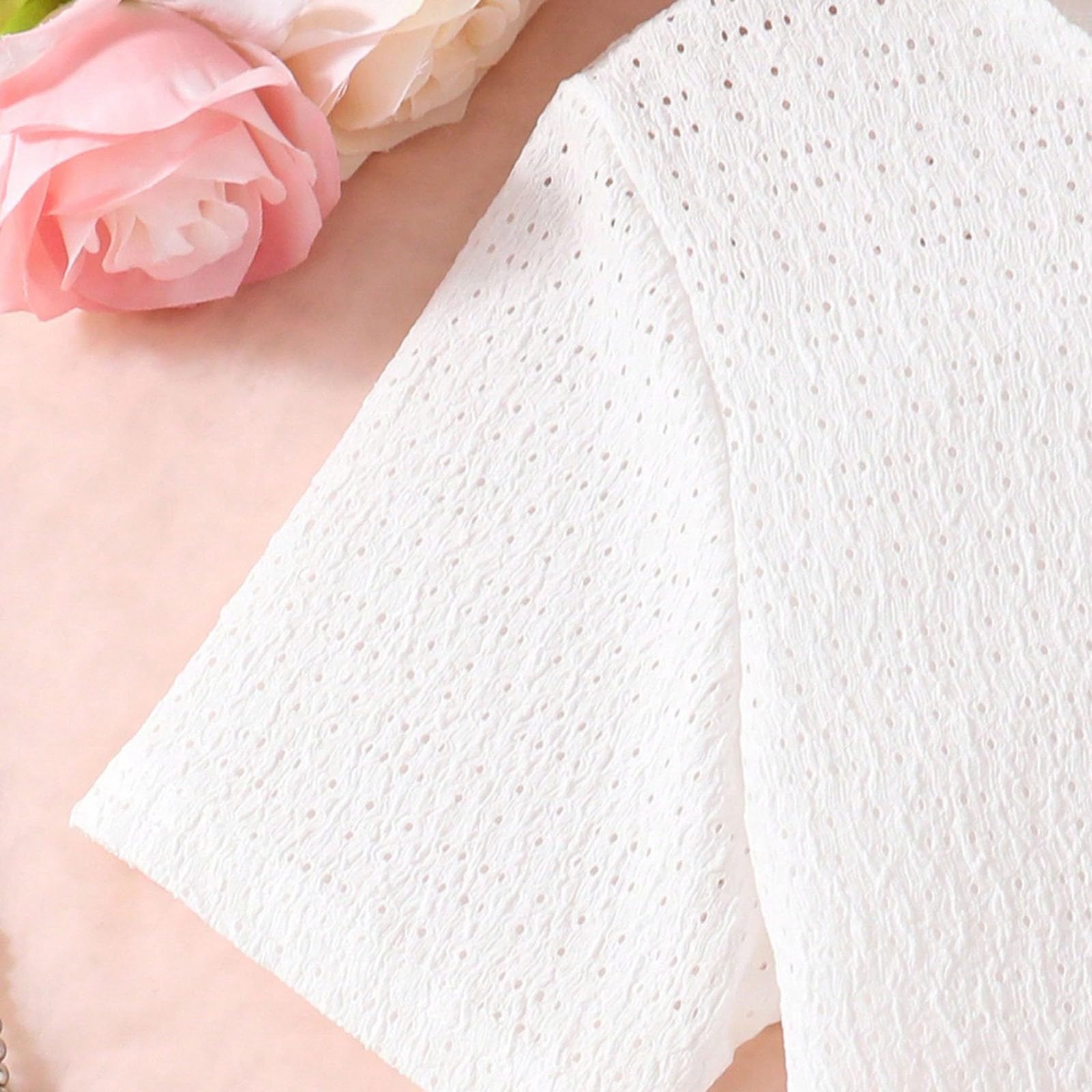 Ensemble Ete Enfant Fille 7-12 ans Tailleur Chemise à Manches Courtes Et Robe sans Manche Ado Fille Chic et Elegant Habillée Fluide Large Pas Cher Confortable Casual Vacances