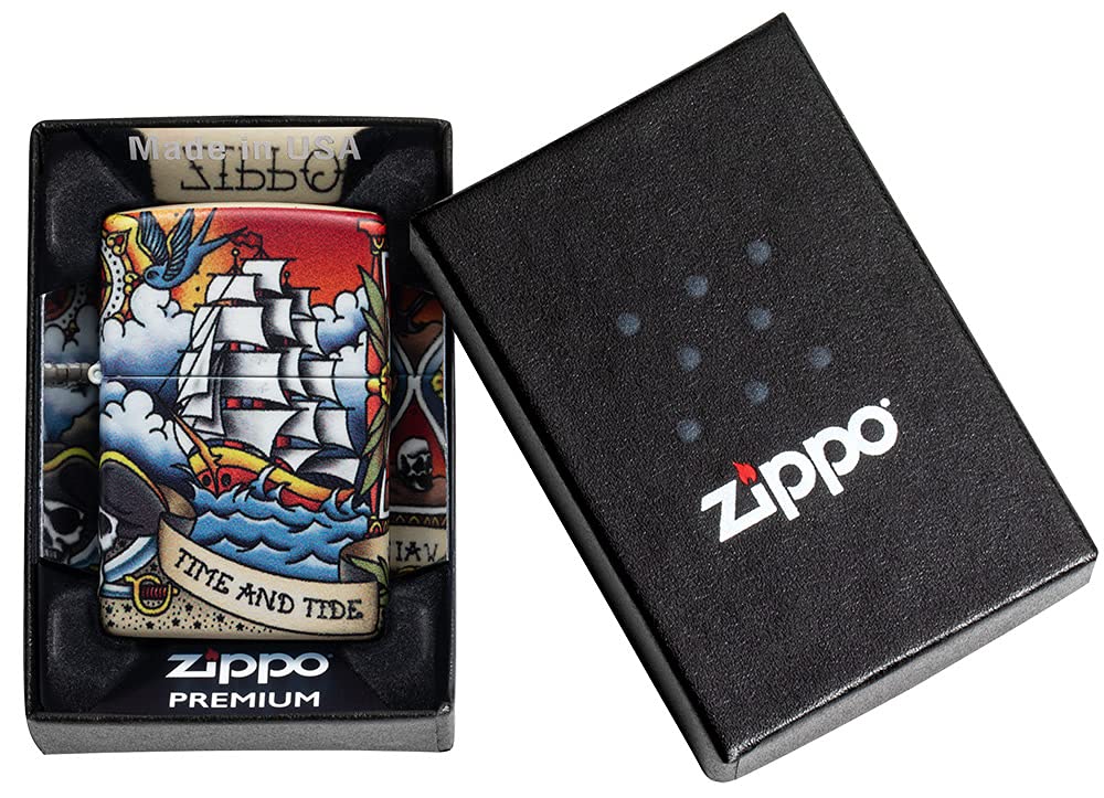 Zippo Accendino Antivento Ricaricabile – Mazzi Ghepardo 49068, Custodia In Metallo