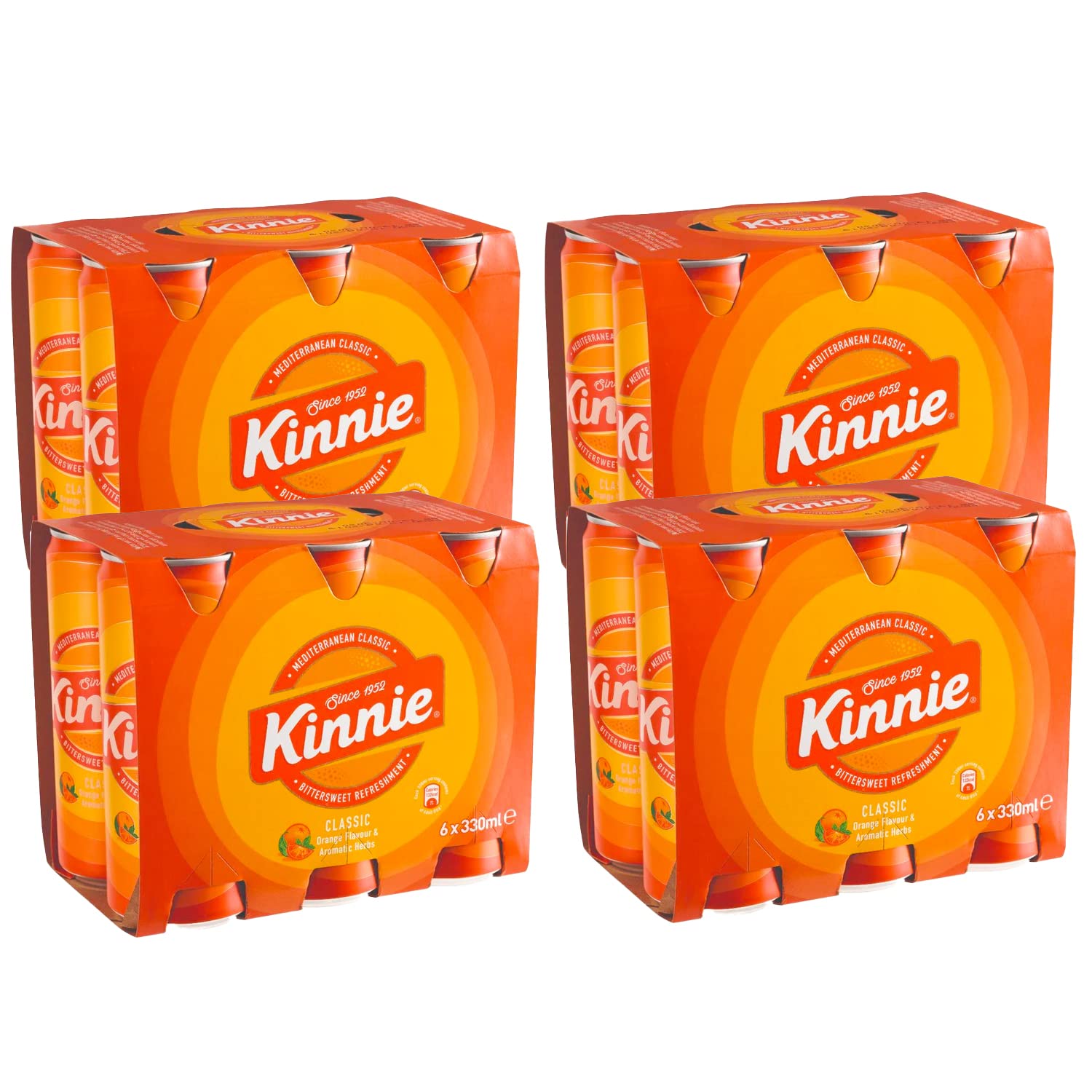 Kinnie Classic Bittersüßes Erfrischungsgetränk Orangengeschmack aus Malta Softdrink 24x330ml Einweg inkl. Pfand