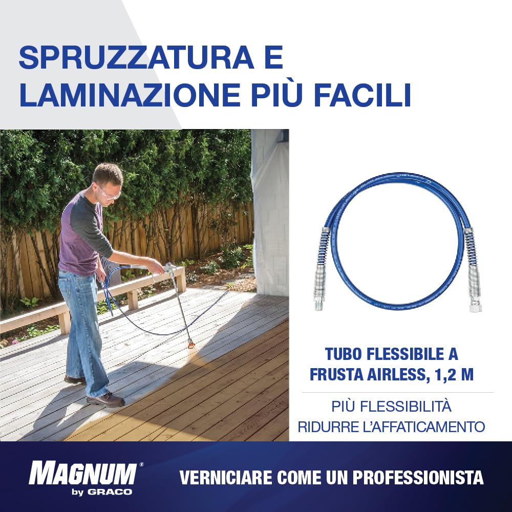 Graco 247338 Flessibile a frusta DuraFlex™, 3/16" x 1,2 m - per Magnum A20, A30, A45, A60, A80, A100, ProS19, ProS21