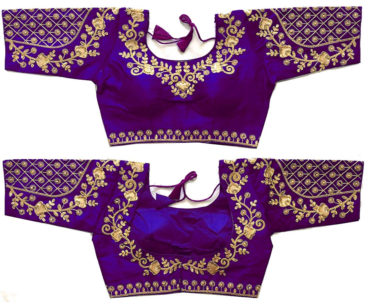 vihu fashion women's embroidery handwork thread zari stone work readymade blouse-picture-13