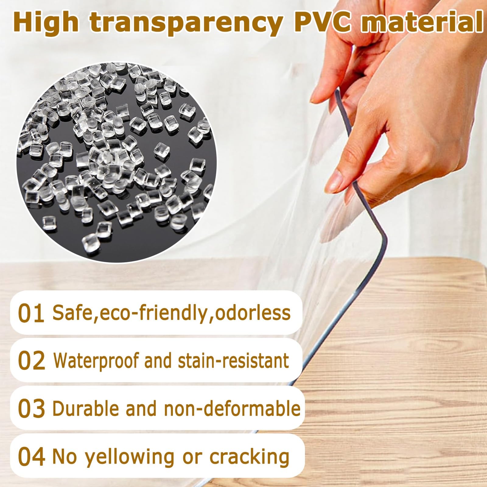 PVC Tappetino Trasparente Per Soggiorno/studio/animali Domestici, Tappetino Protettivo Per Pavimenti Duri, Spessore 1.5mm, Resistente Ai Graffi E All'usura, Sottomano Da Scrivania(120x180cm)